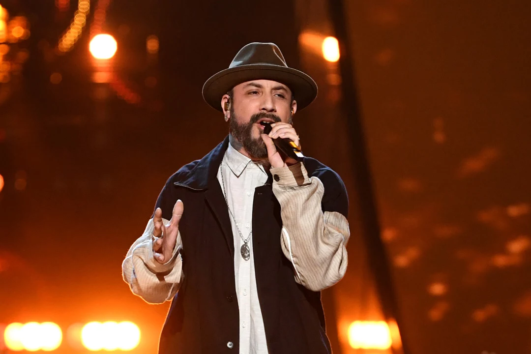 AJ McLean performing live on stage